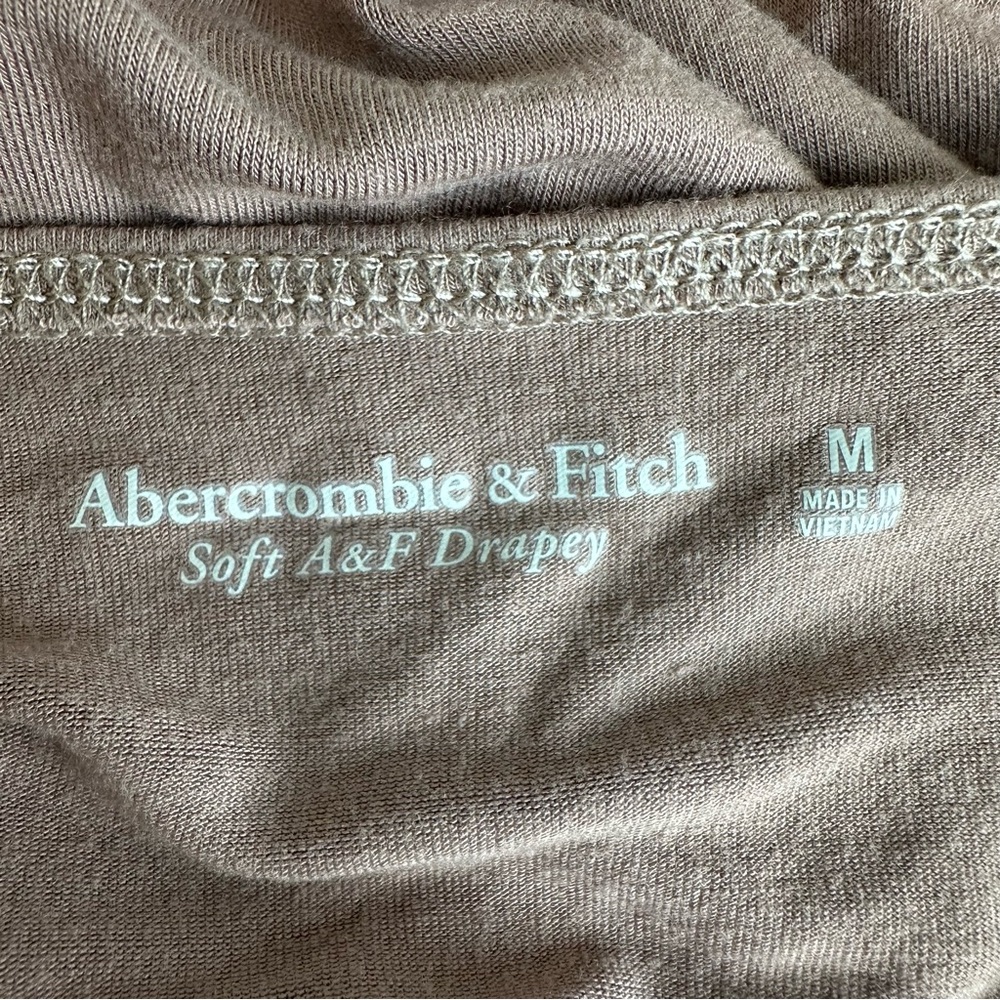 Abercrombie & Fitch Bodysuit Soft A&F Drapey Brown Medium Crisscross Back Straps - Picture 9 of 11